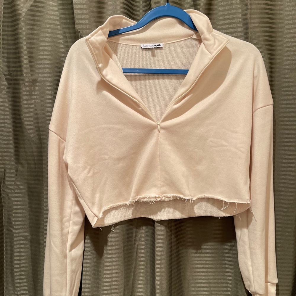 Fashion Nova Crop Half Zip
